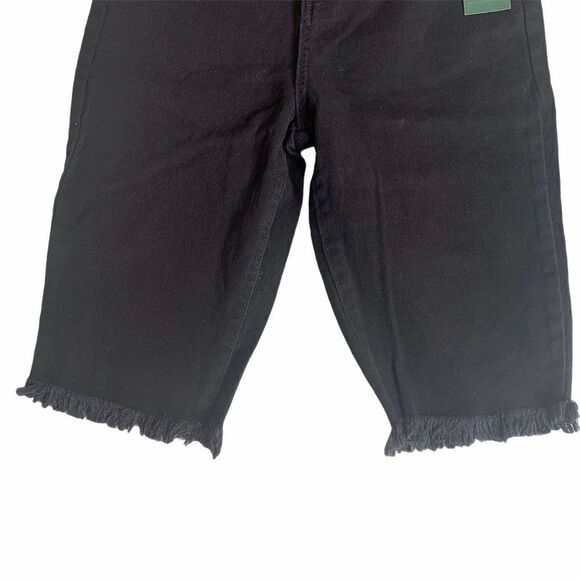 New! Wild Fable Black Frayed Jean Shorts Size 0 - Picture 3 of 8